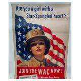 1943 Recruitment Poster & 1953 U.S. Army Print
