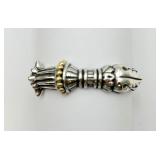 Lagos Caviar Sterling Silver & 18K Gold Cuff