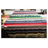 Multicolored Mexican Falsa Blanket