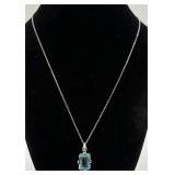 Sterling Silver Aquamarine Necklace