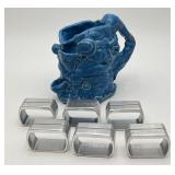 Distinctive Ceramic Mug & Designer Napkin Rings