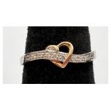 Sterling Silver & Rhinestone Ring