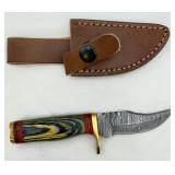 Handmade Damascus Hunting Steel Blade Knife