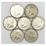 7-1966 Kennedy 40% Silver Half Dollars