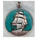 925 U.S.S Constitution Pendant