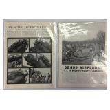 2 Sleeves of WWll Plane Magazine Pages