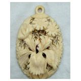 ANTQ Carved Bovine Bone or Ivory Pendant