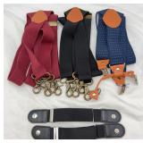 3 Menï¿½s Suspenders & 2 Adjustable Waist Tighteners