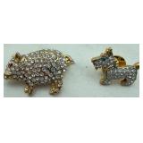 2 Beautiful Rhinestone Brooch/Pins