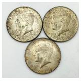 2ï¿½1965, 1969 Kennedy 40% Silver Half Dollars