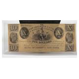 1830s Unissued & Uncirculated New Orleans $10 Note