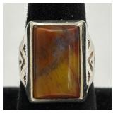 Sterling Silver & Mookaite Jasper Ring