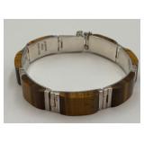 Sterling Silver & Tiger Eye Bracelet