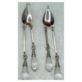 Sterling Silver Crystal Dangle Earrings