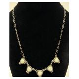 Sterling Silver Opal Necklace