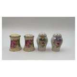 Vintage Floral Design Salt/Pepper Shakers