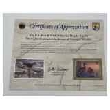 Certificate of Appreciation Redheads