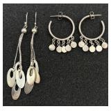 2 Pairs of Sterling Silver Earrings