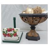 VTG Napkin/Paper Towel Holder & Decorative Bowl