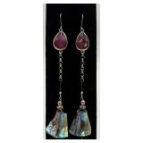 2 Pairs of Sterling Silver Earrings