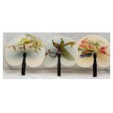 3 VTG Chinese Paper Folding Fans