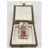 Vintage Pendant Hand-painted Porcelain Shard