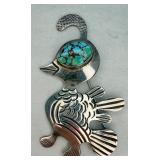 VTG Silver-tone Turquoise Bird Pin/Brooch