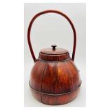 Vintage Bamboo Chinese Teapot