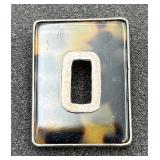 Sterling Silver & Tortoise Shell Lucite Pendant