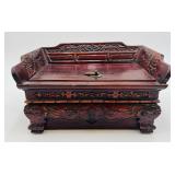 Amazing Antique Chinese Carved Rosewood Box
