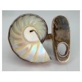 925 Genuine Nautilus Shell Ring