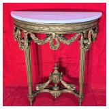 *Antique Louis XVI Demi-Lune Console Table, c.1870