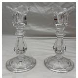 Pair of Gotham Viscount Crystal Candlesticks