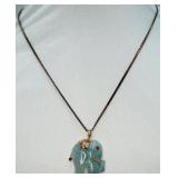 1/20 12K Jade Elephant Necklace