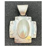 Sterling Silver Mother Of Pearl Pendant