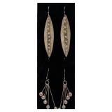 2 Pairs of Sterling Silver Earrings