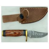 Handmade Damascus Hunting Steel Blade Knife