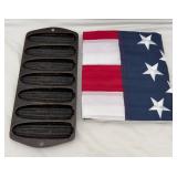 American Flag & VTG Korn Kob Cast Iron