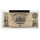 1800ï¿½s $1 EGY FORINT Hungarian Note
