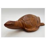 Handcrafted Wooden Sea Turtle Figurine