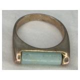 925 Aqua Chalcedony Ring