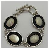 Sterling Silver & Mother of Pearl Bracelet