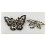 Pretty Butterfly & Dragonfly Pins