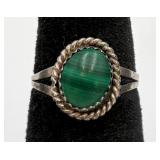 Sterling Silver & Malachite Ring