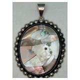 VTG 925 Geometric & Mosaic Scalloped Pendant