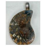 925 Ammonite Fossil Pendant
