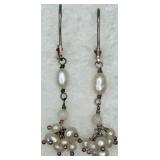 925 Dangle Seed Pearl Earrings