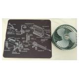 Parody AR-15 Rifle Cleaning Mat & Super Fan