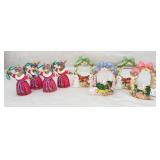 2 Sets of 4 VTG Easter Napkin Rings