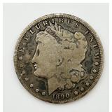 1890-CC Morgan Silver Dollar